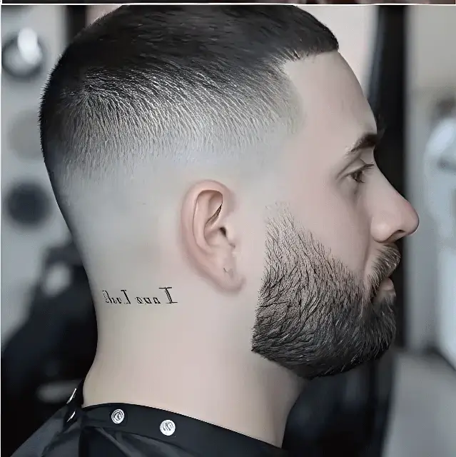 Illustration showing guard five buzz cut length